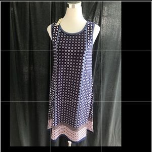 NWT Sleeveless Printed Shift Dress MAX STUDIO sz.M